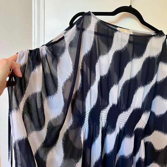 Michael Kors Striped Swim/Beach Coverup Kaftan Top - Size S/M - Picture 5 of 10